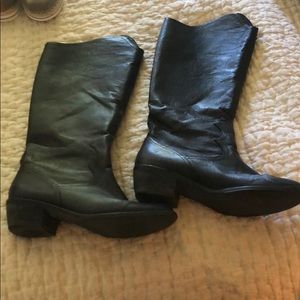 Western style tall boots